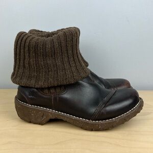 El Naturalista Women’s Size 41 / 10 Yggdrasil Sweater Cuff Fold Down Boots Brown